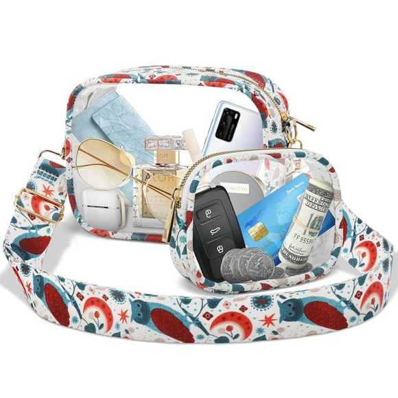 Clear Bag, Stadium Approved Adjustable Strap Clear Stadium Bag Concerts Sports - Picture 1 of 5